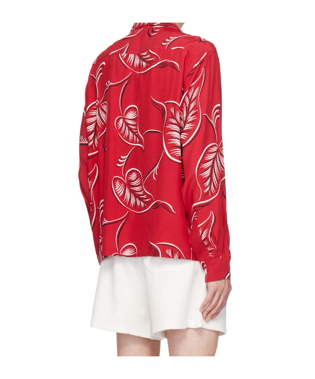 Bode Red Creeping Begonia Shirt In Red
