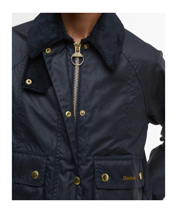 Barbour Corduroy-collar Jacket In Blue