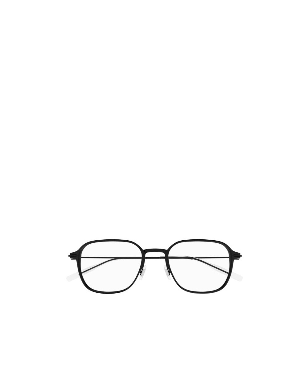 Montblanc Eyewear Square Frame Glasses In Black