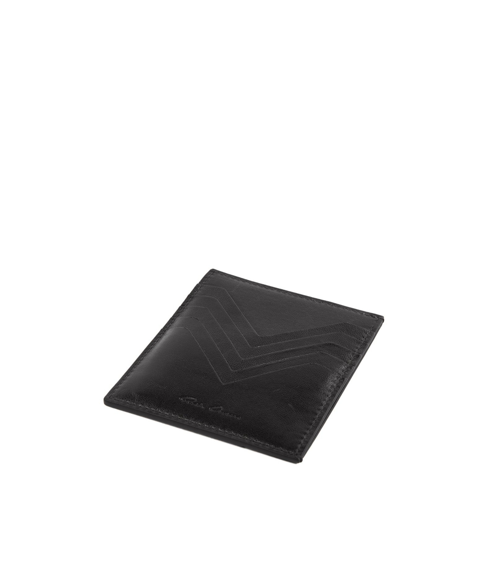 Shop Rick Owens Hollywood Square Card Bag In Black