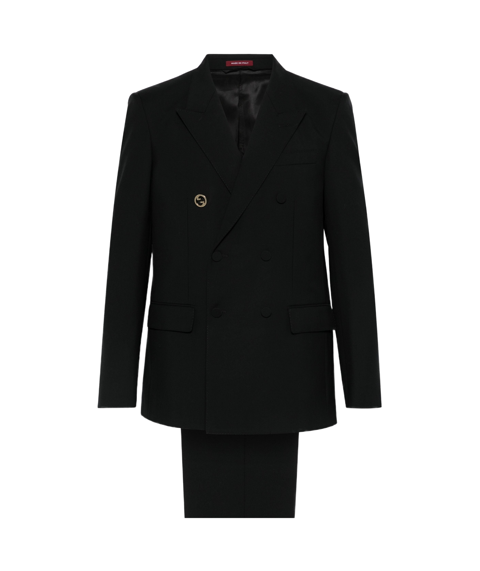Gucci Double-breasted Suit In Black