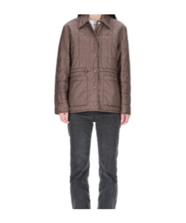 Max Mara Long-sleeved Cotton Clothes In Brown