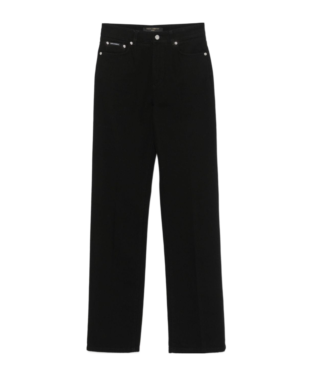 Dolce & Gabbana Straight-leg Jeans In Black