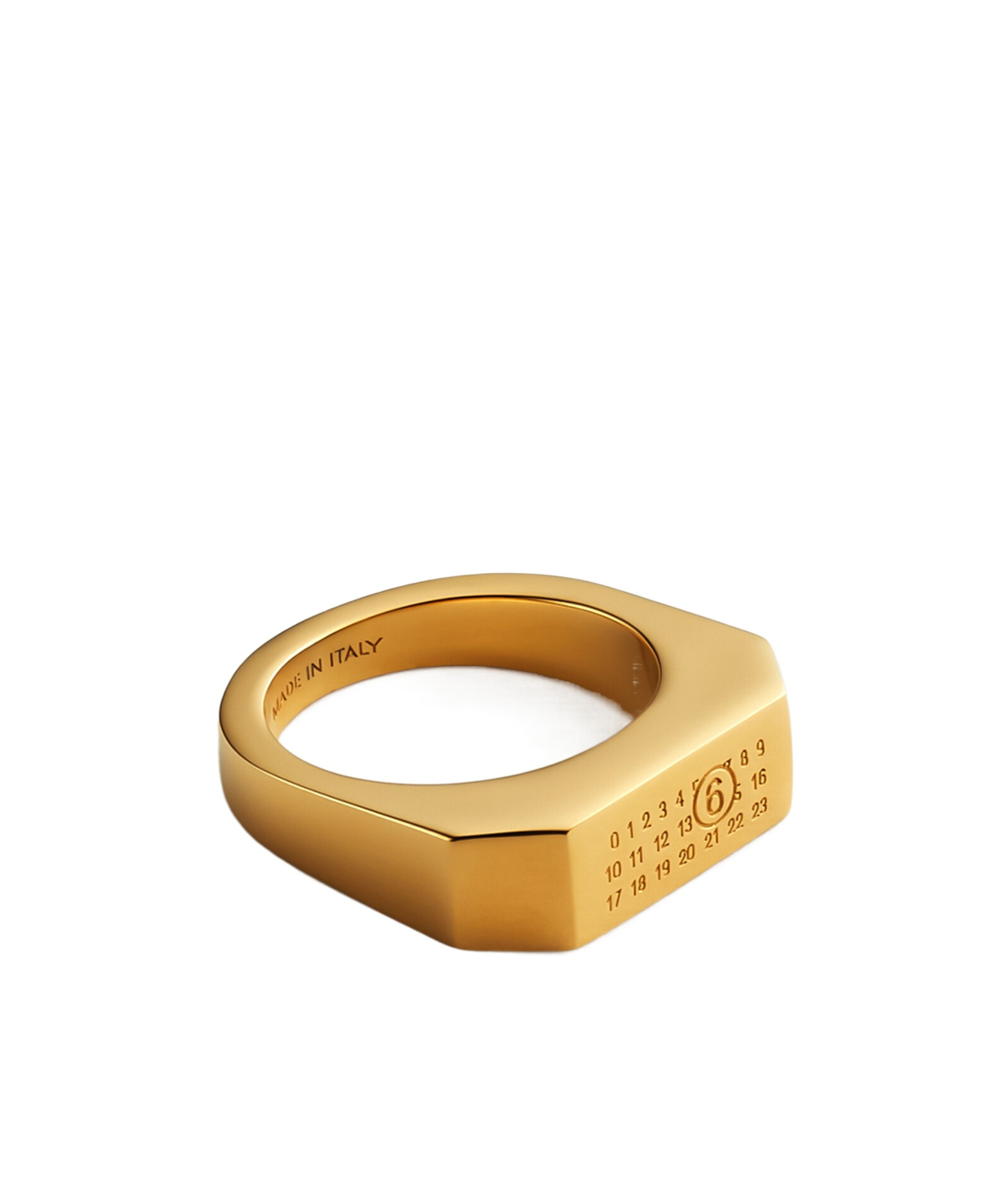 Mm6 Maison Margiela Numeric Ring In Gold