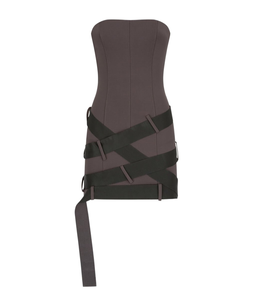 Attico Tube Top Dress In Black