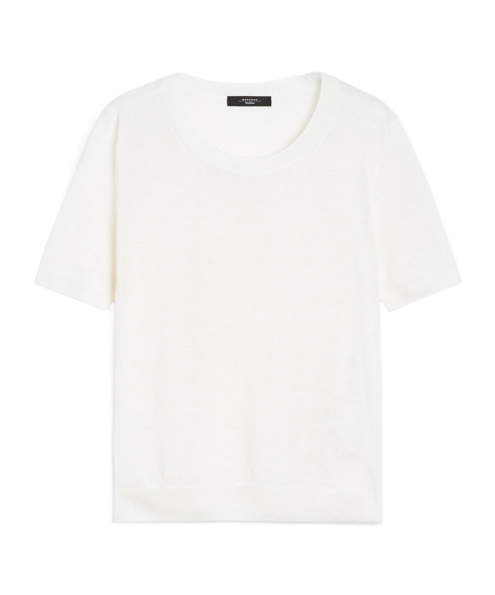 Weekend Max Mara Item O-neck Short-sleeved T-shirt In White