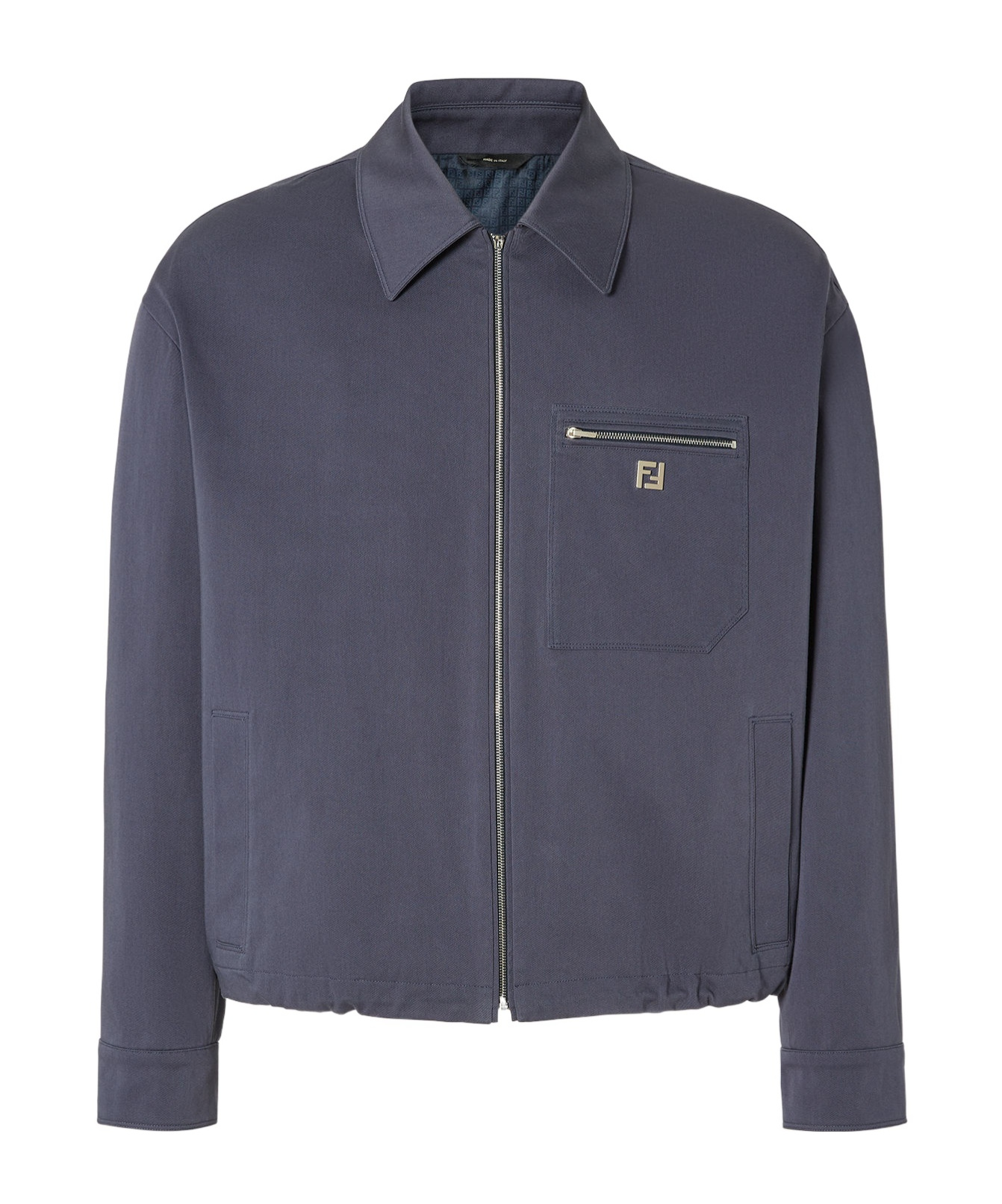 Fendi Blue Gabardine Blouson