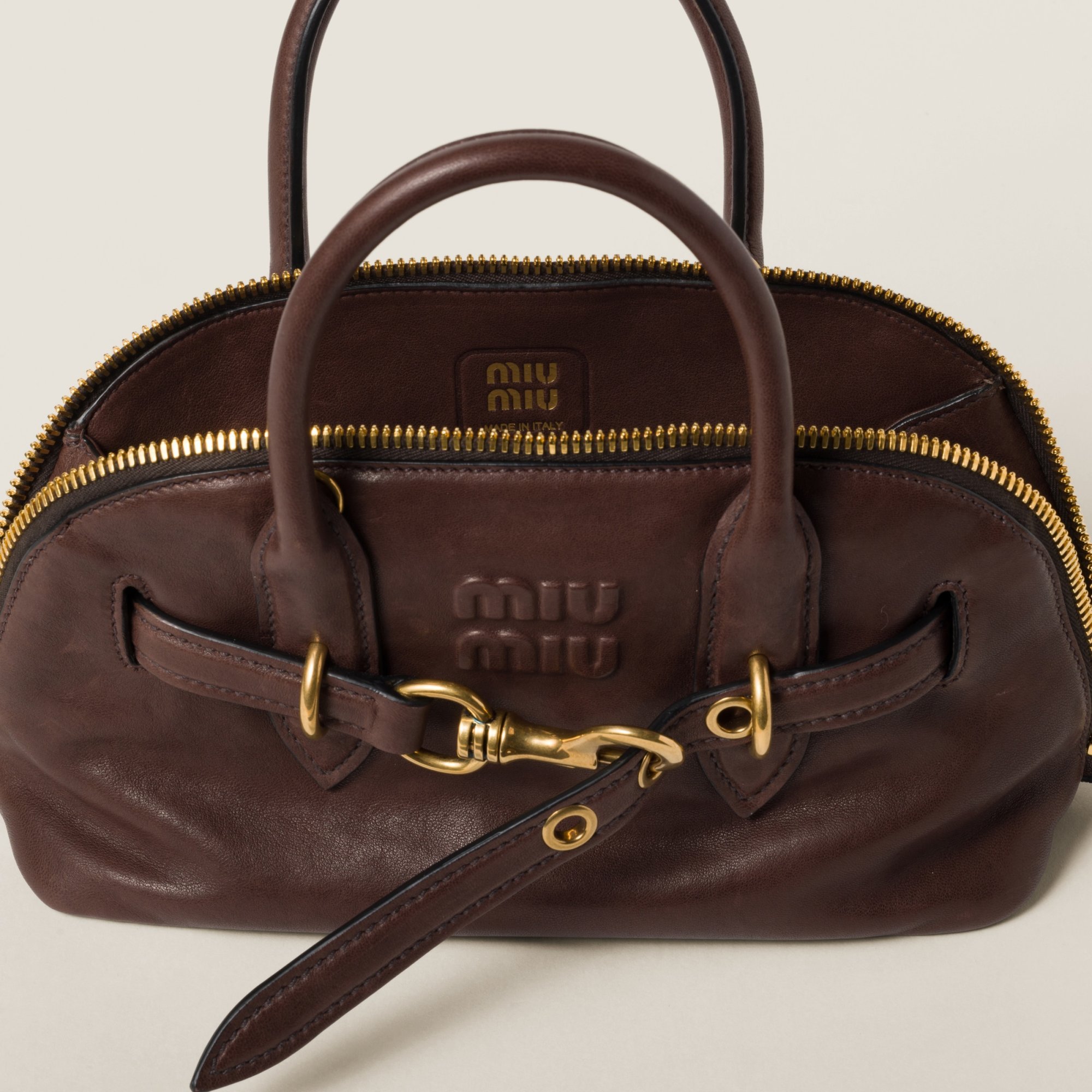 Miu Miu Lamb Leather Top-handle Bag