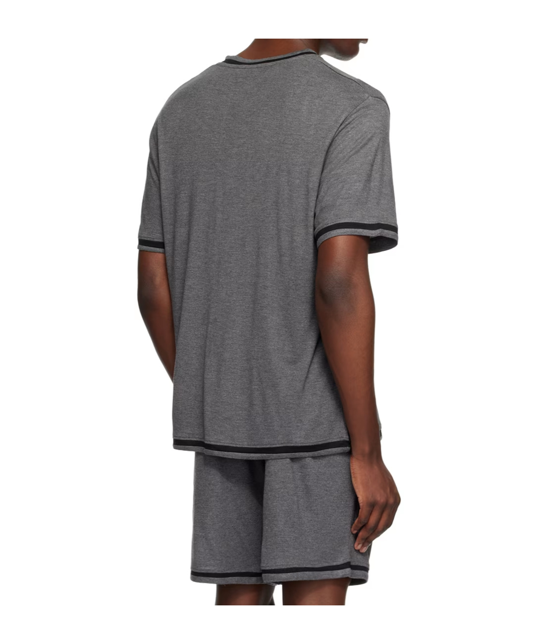 Hugo Boss Gray Monogram T-shirt In Black