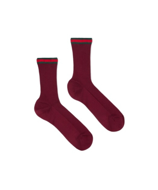 Gucci Ribbed Cotton Socks With Web