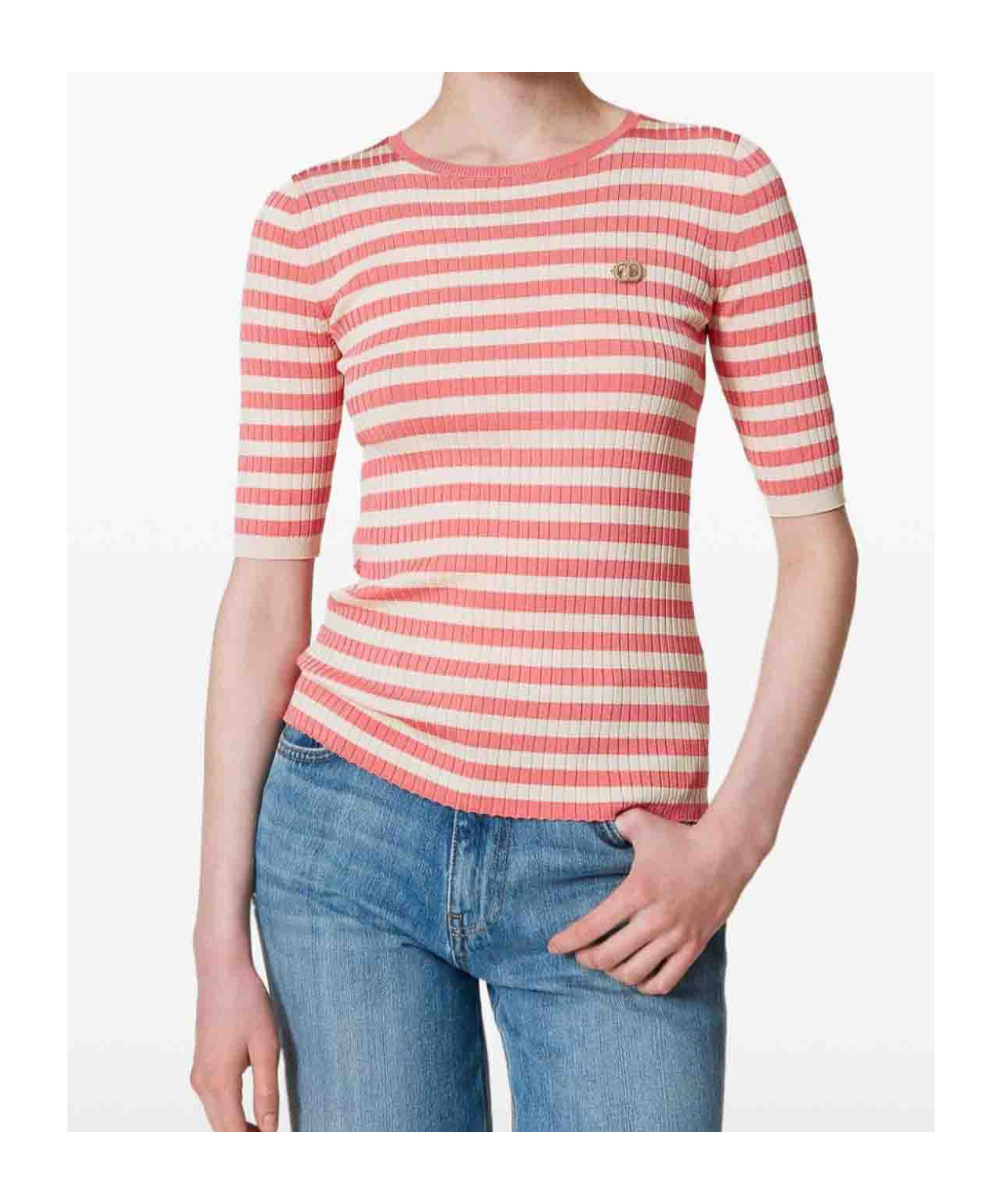 Shop Twinset Striped Short-sleeve T-shirt
