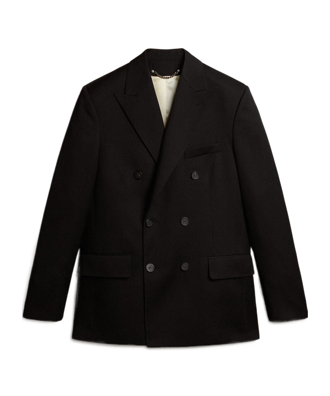 Golden Goose Men's Double-breasted Wool Jacket In Black