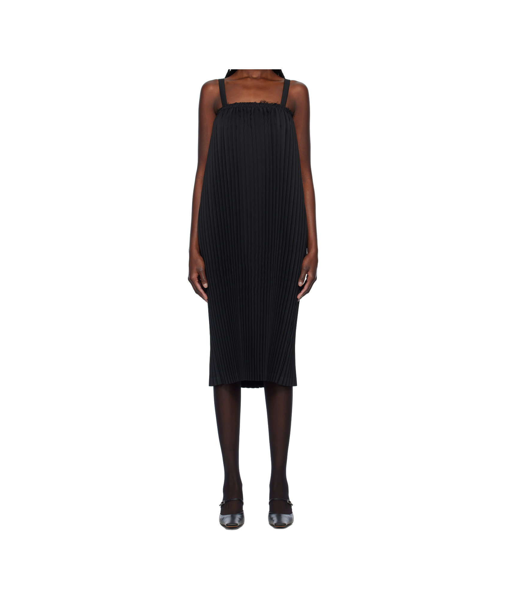 COMME DES GARÇONS GABARDINE MIDI DRESS