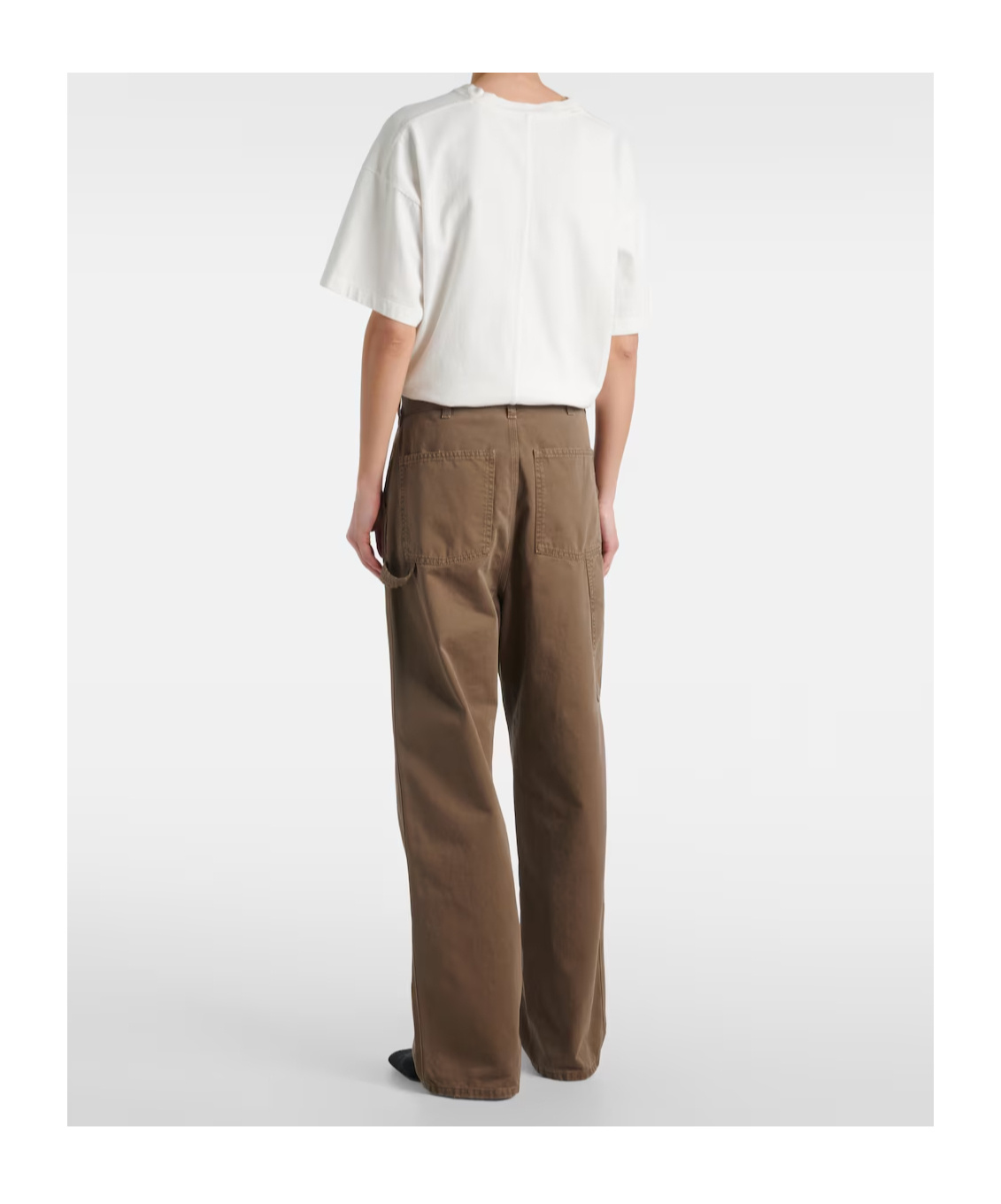 The Row Sharka Cotton Gabardine Wide-leg Pants In Brown