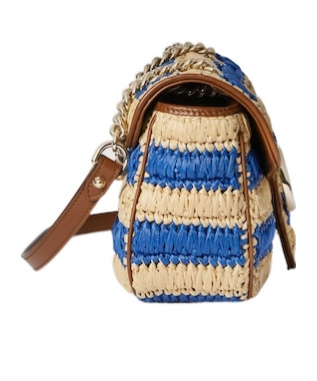Gucci Gg Marmont Woven Medium Shoulder Bag In Brown