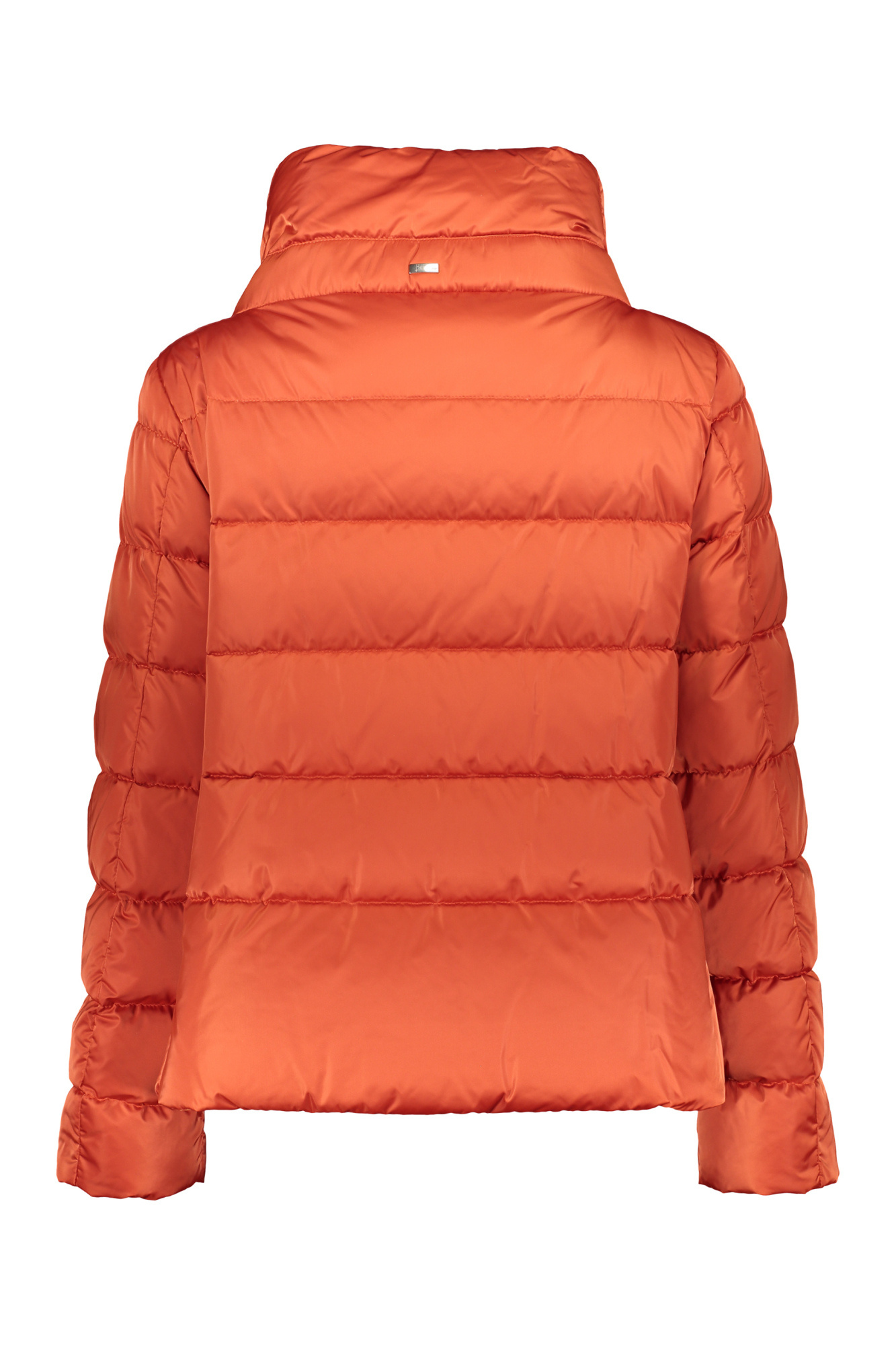 Herno Stand Up-collar Zip-up Puffer Jacket In Red