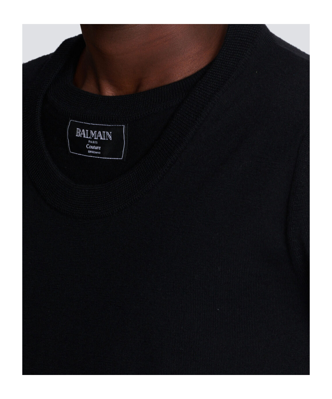 Balmain Knitted T-shirt In Black