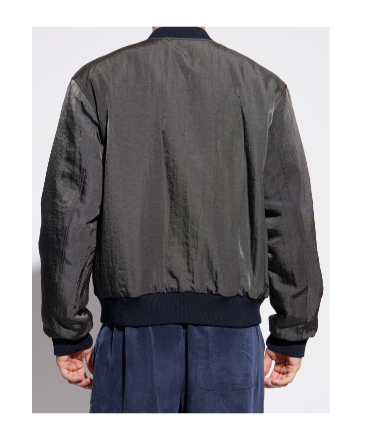 Dries Van Noten Volker Reversible Bomber Jacket In Blue