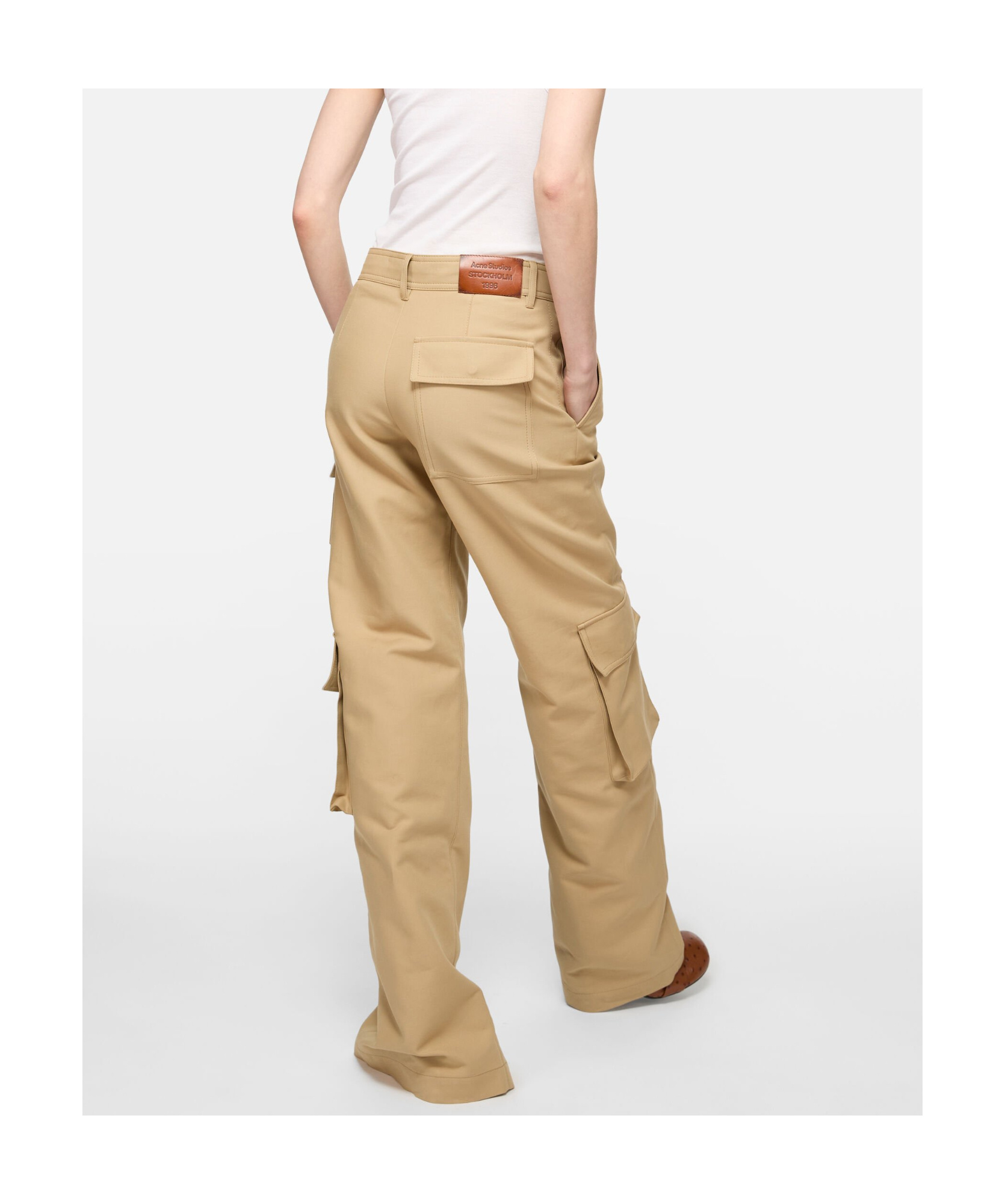 Acne Studios Zip-detail Cargo Trousers In Neutral