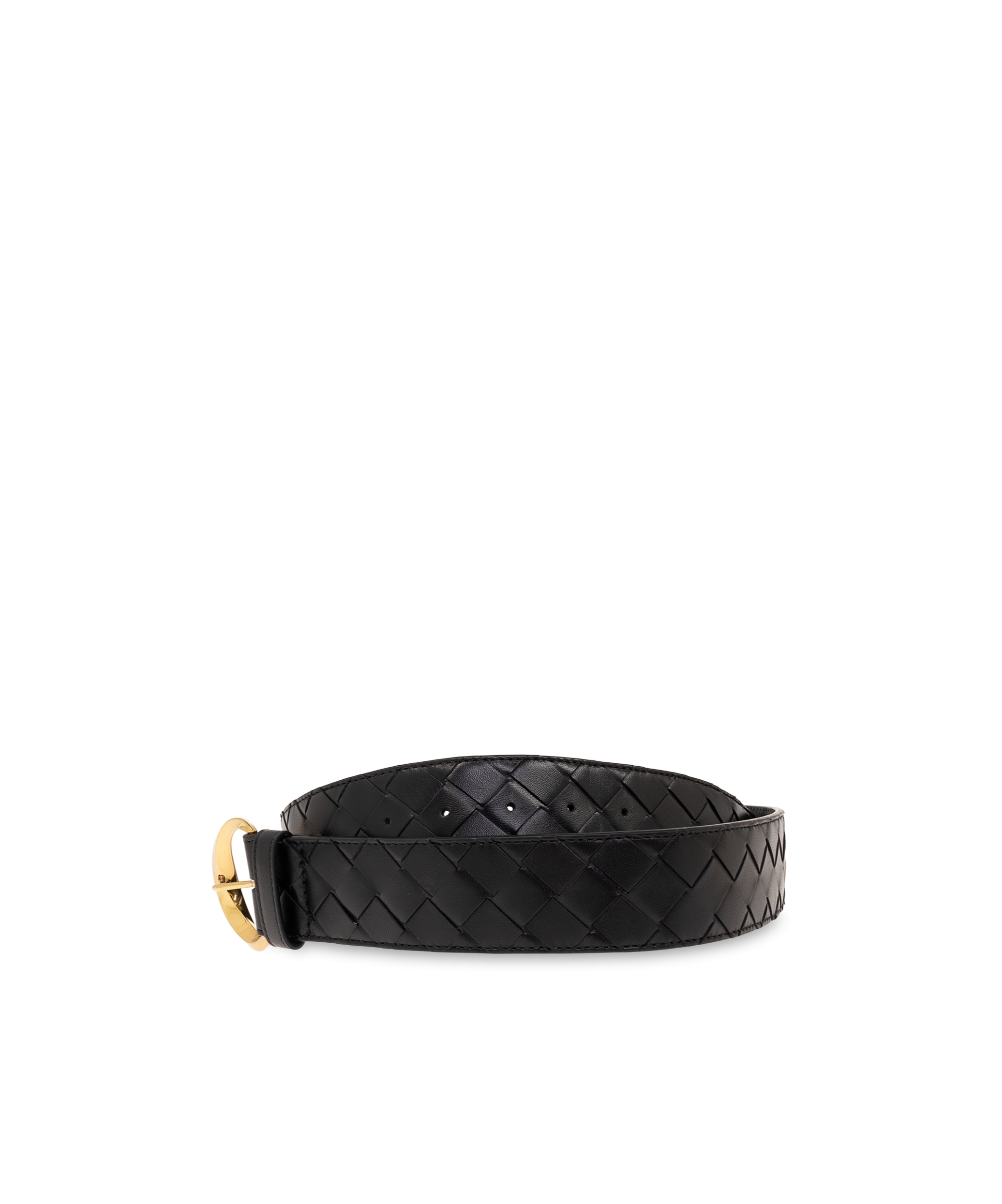 Shop Bottega Veneta Essential Twist Belt In Black