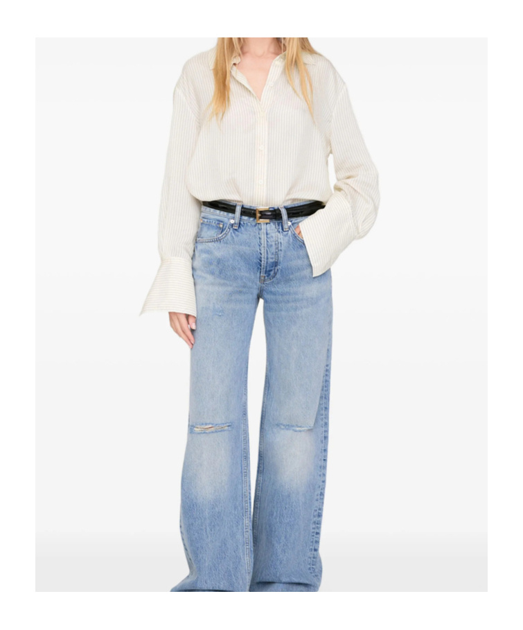 Shop Anine Bing Striped Shirt