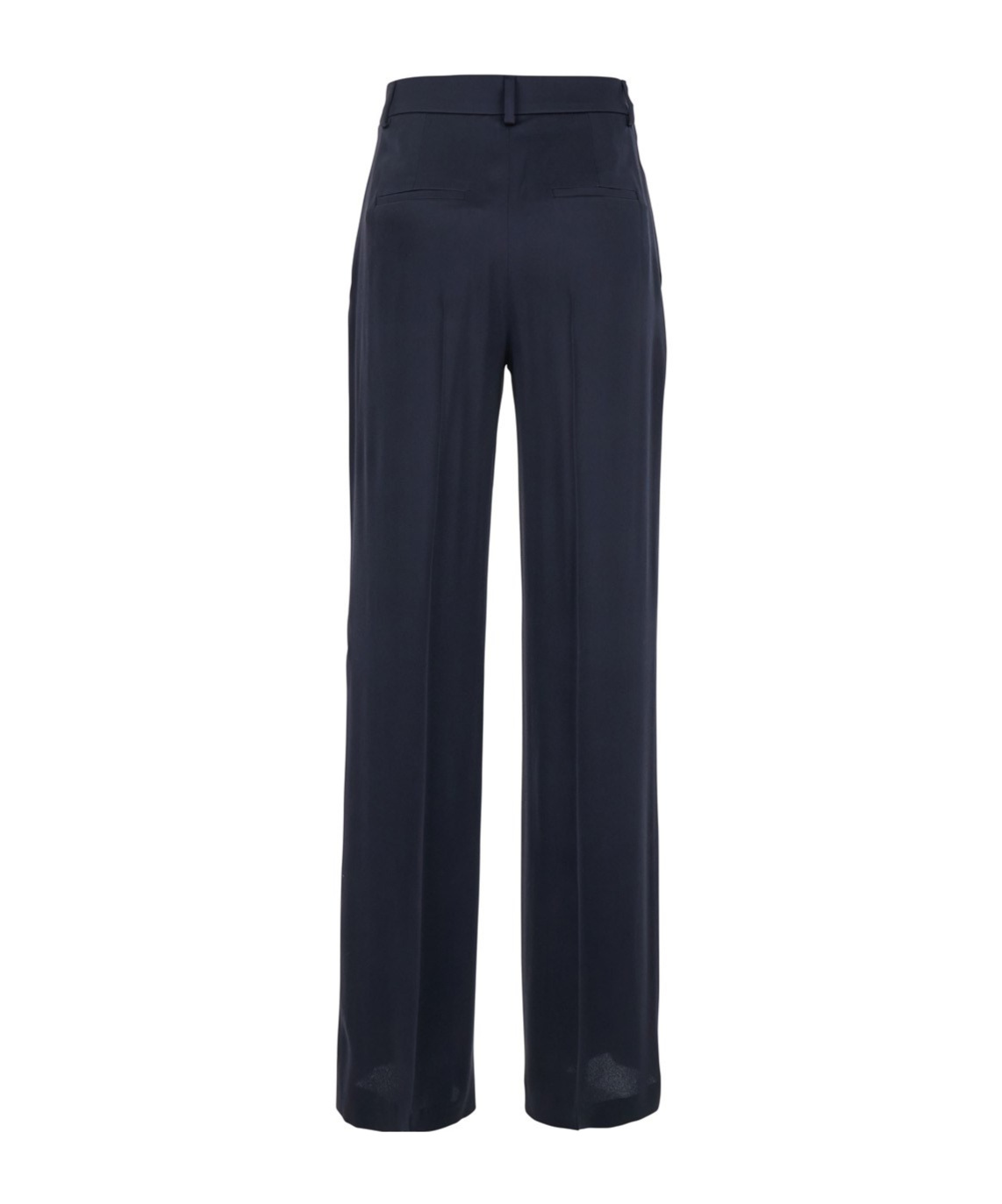 Alberta Ferretti Wide-leg Satin Pant Inverted Pleats In Black