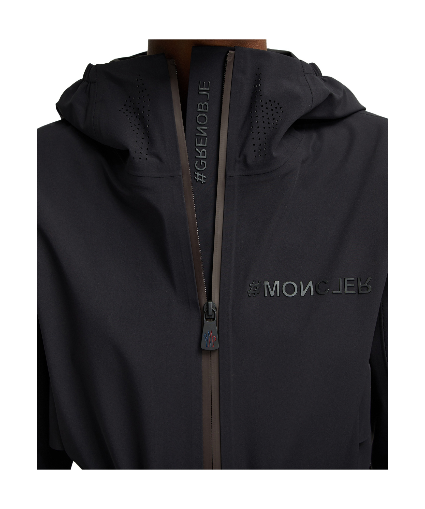 Moncler Relaxed Fit Technical Jacket With Adjustable Features In Black