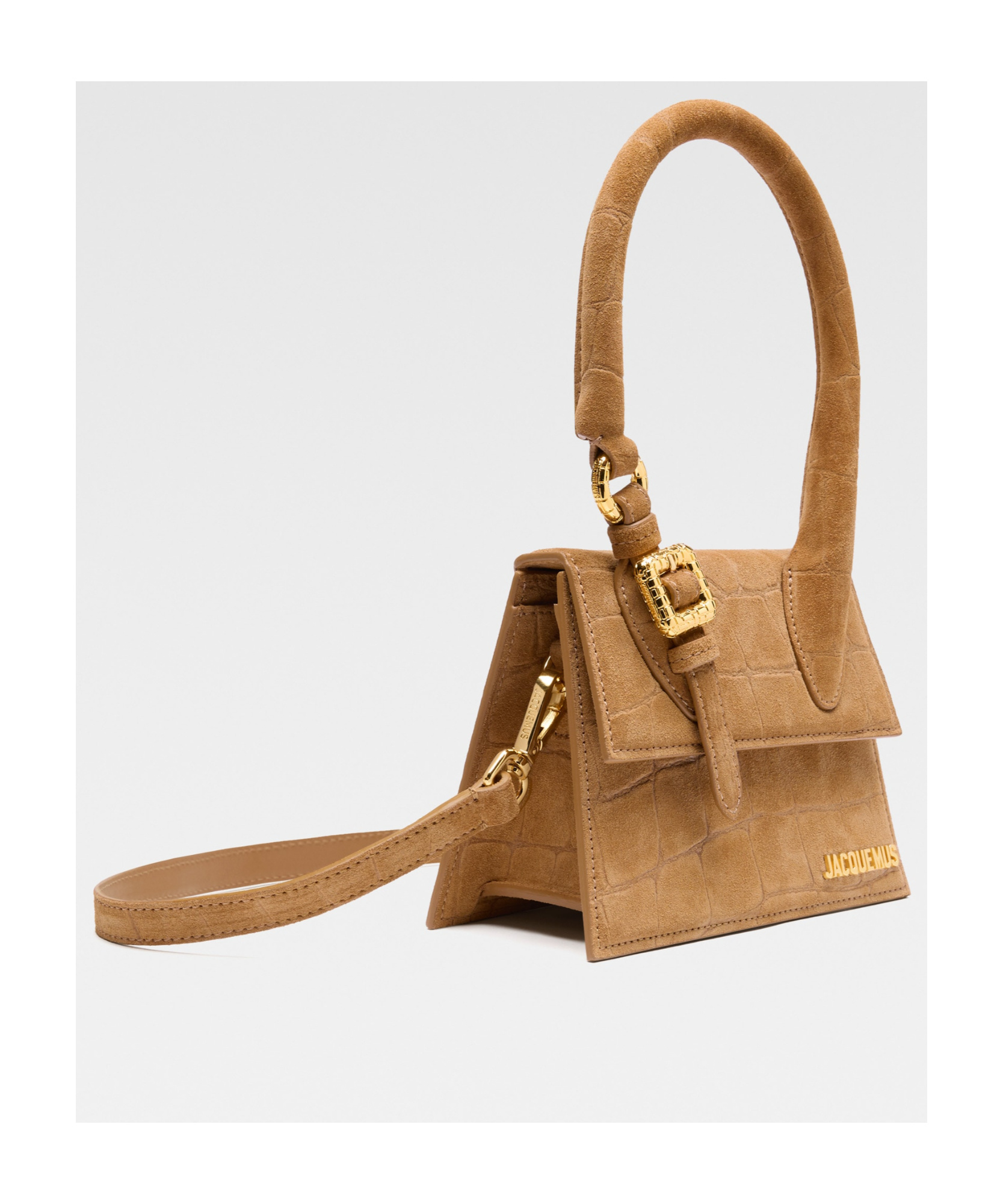 Jacquemus Chiquito Buckle Detailed Medium Top Handle Bag In Brown