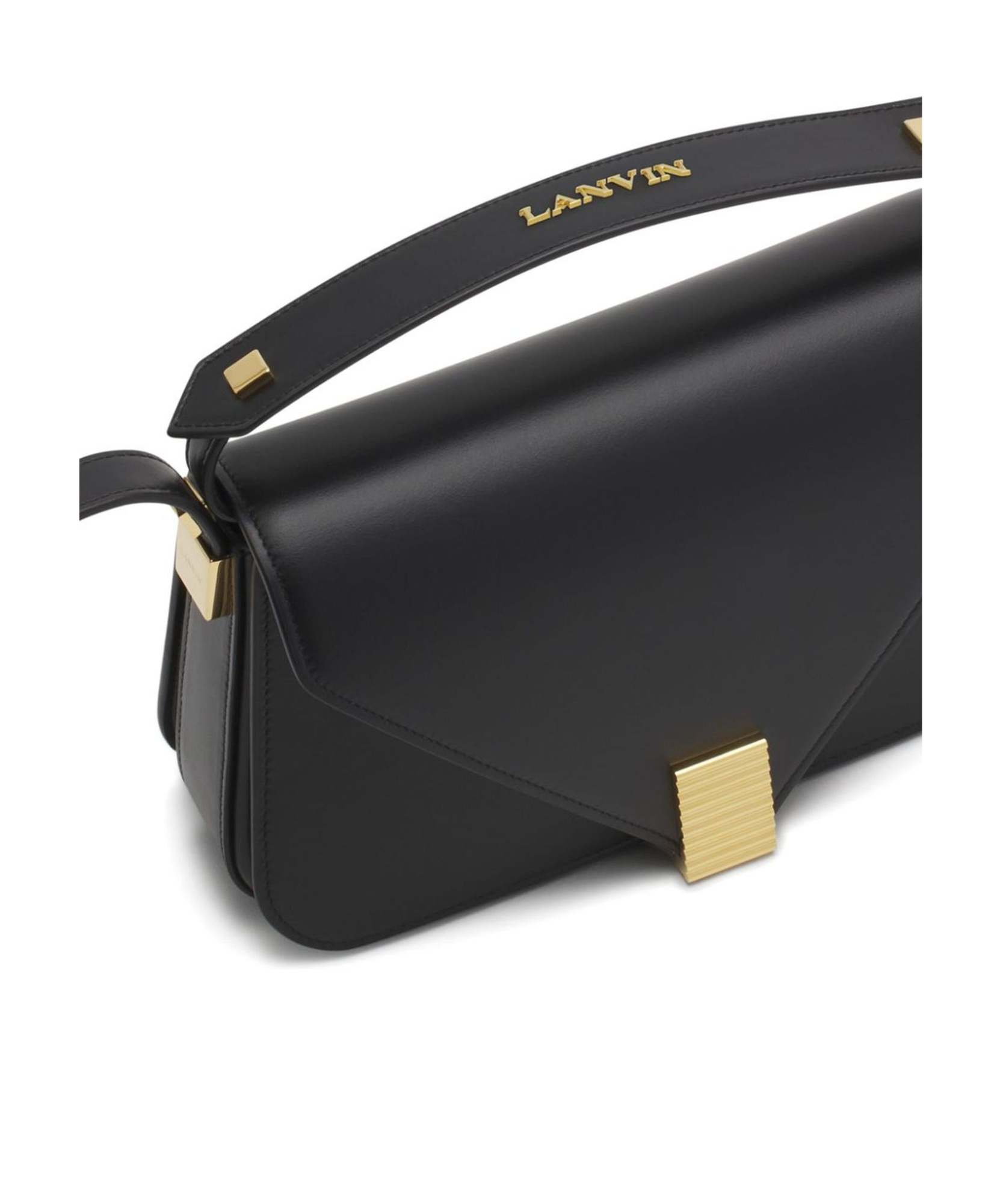 Shop Lanvin Flip Shoulder Bag In Black