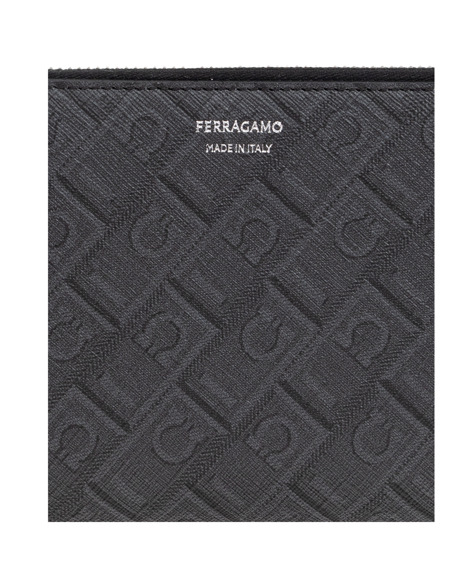 Ferragamo Zipper Wallet In Black