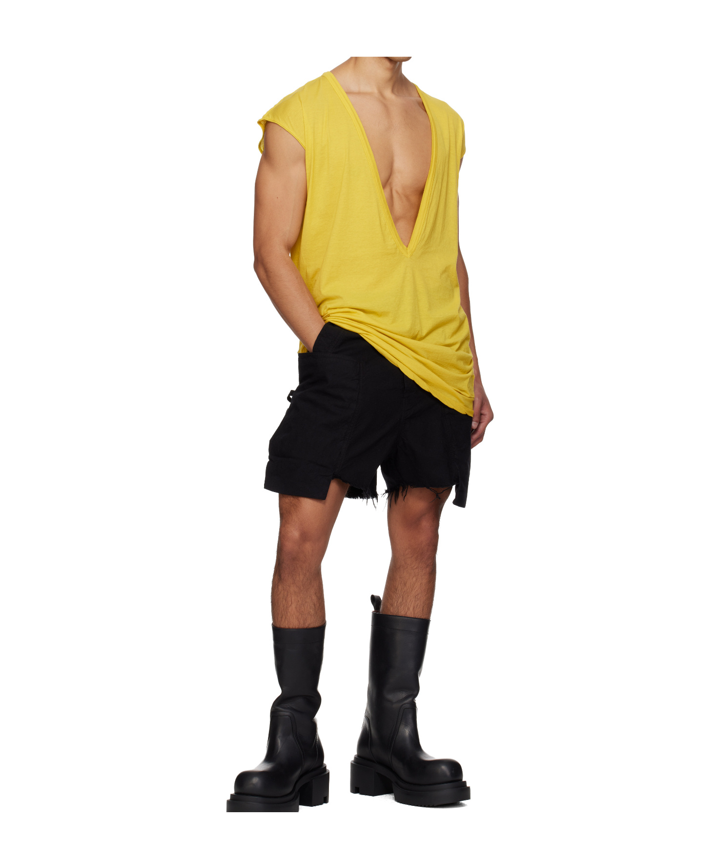 Rick Owens Drkshdw Concordians Dylan T-shirt In Yellow