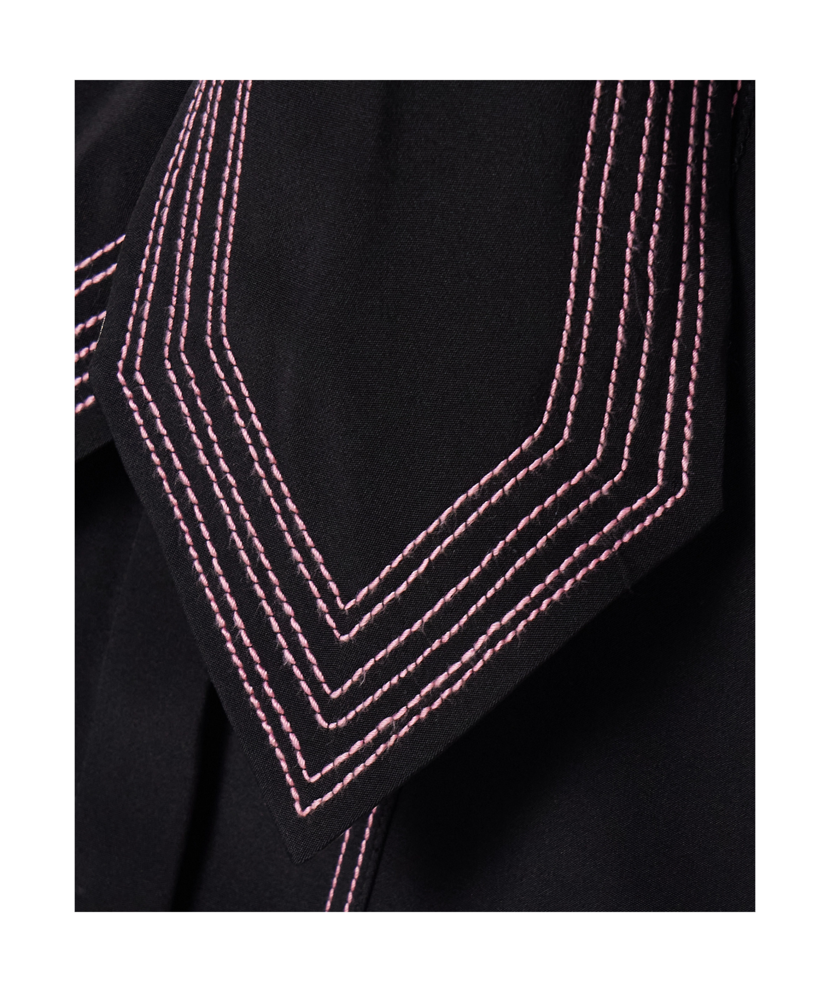 Bode Silk Seafarer Mini Shirt For Women In Black