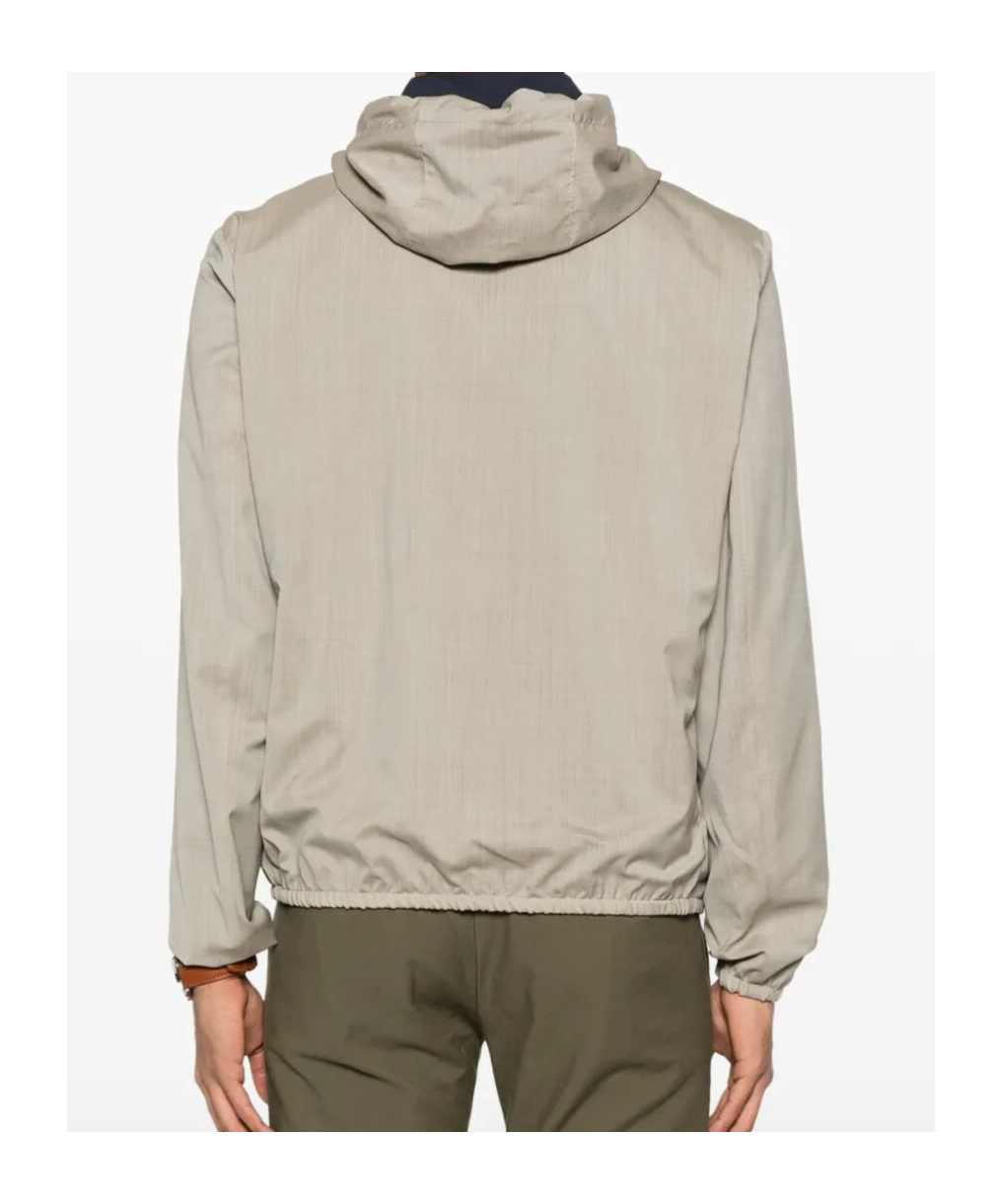 Herno Reversible Hooded Jacket In Nude