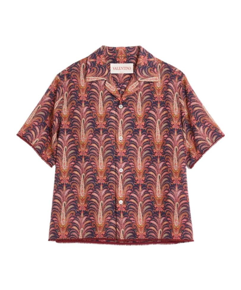 Valentino Garavani Bowling Voyage Imaginaire Shirt In Brown