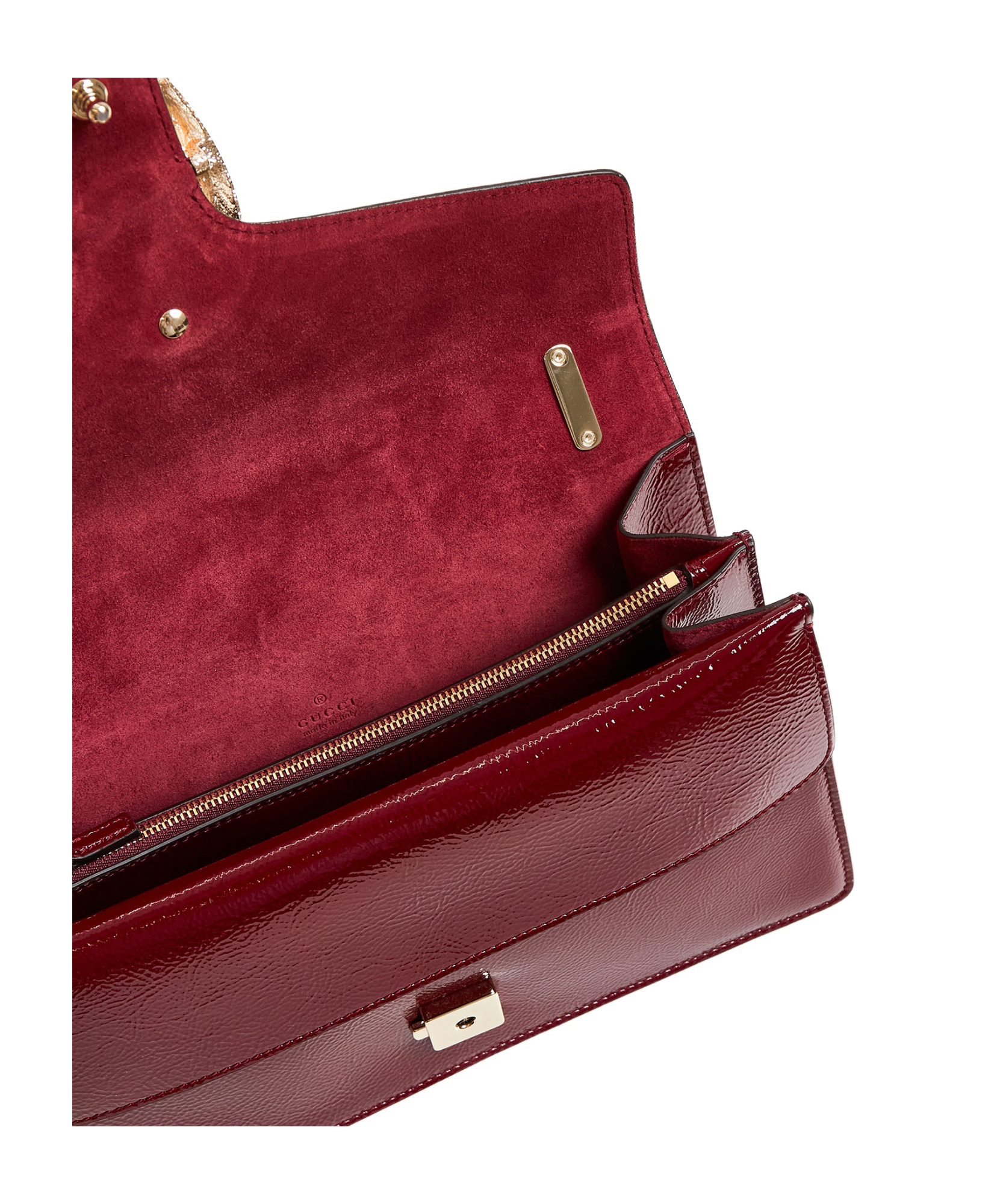 Gucci Small Dionysus Leather Shoulder Bag In Red