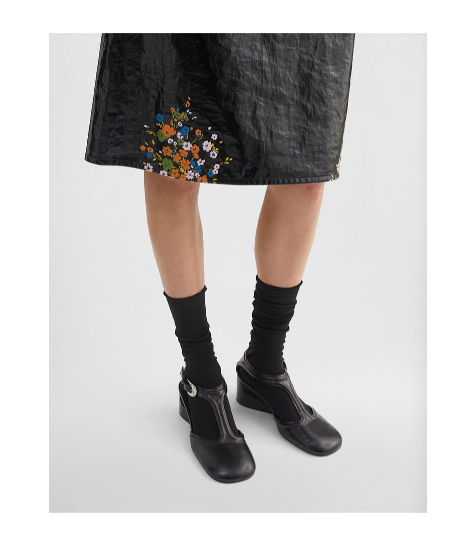 Jil Sander Women Heeled Mary Jane In Black