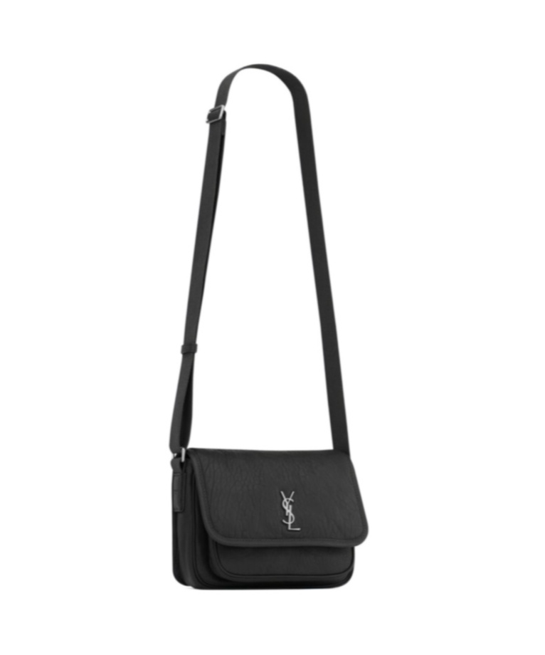 Saint Laurent Small Messenger Crossbody Bag In Black