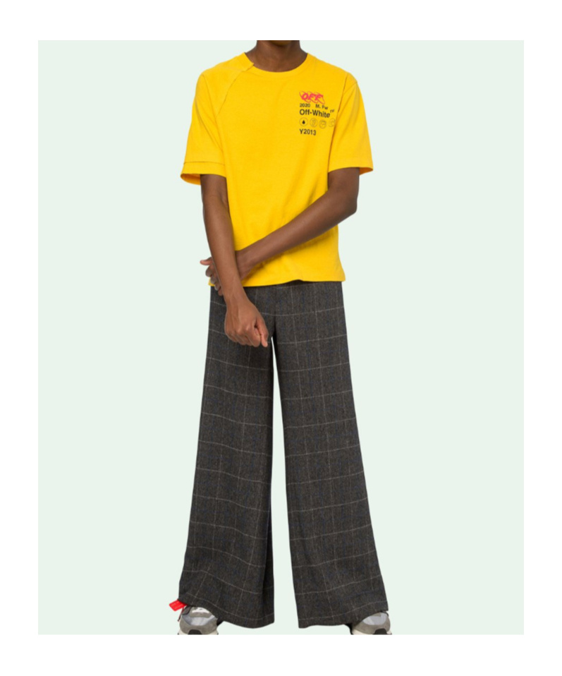 Off-white Fw19 Industrial Y013 Recon Short-sleeve Tee Men Yellow In Orange