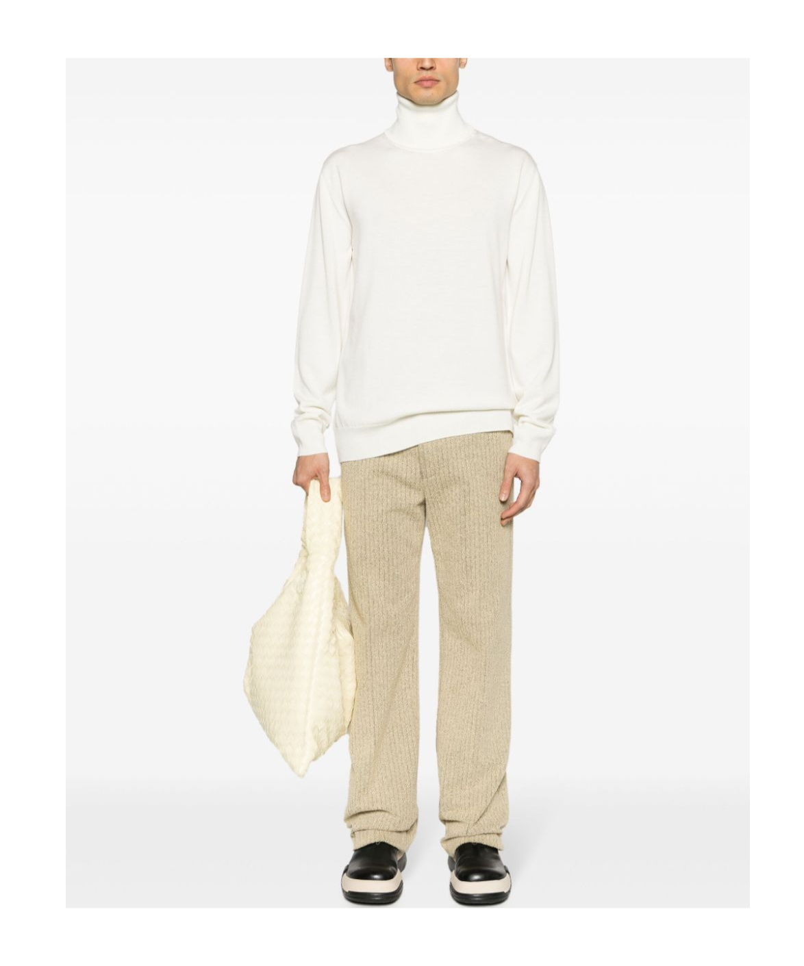 Jil Sander Roll-neck Wool Jumper In White
