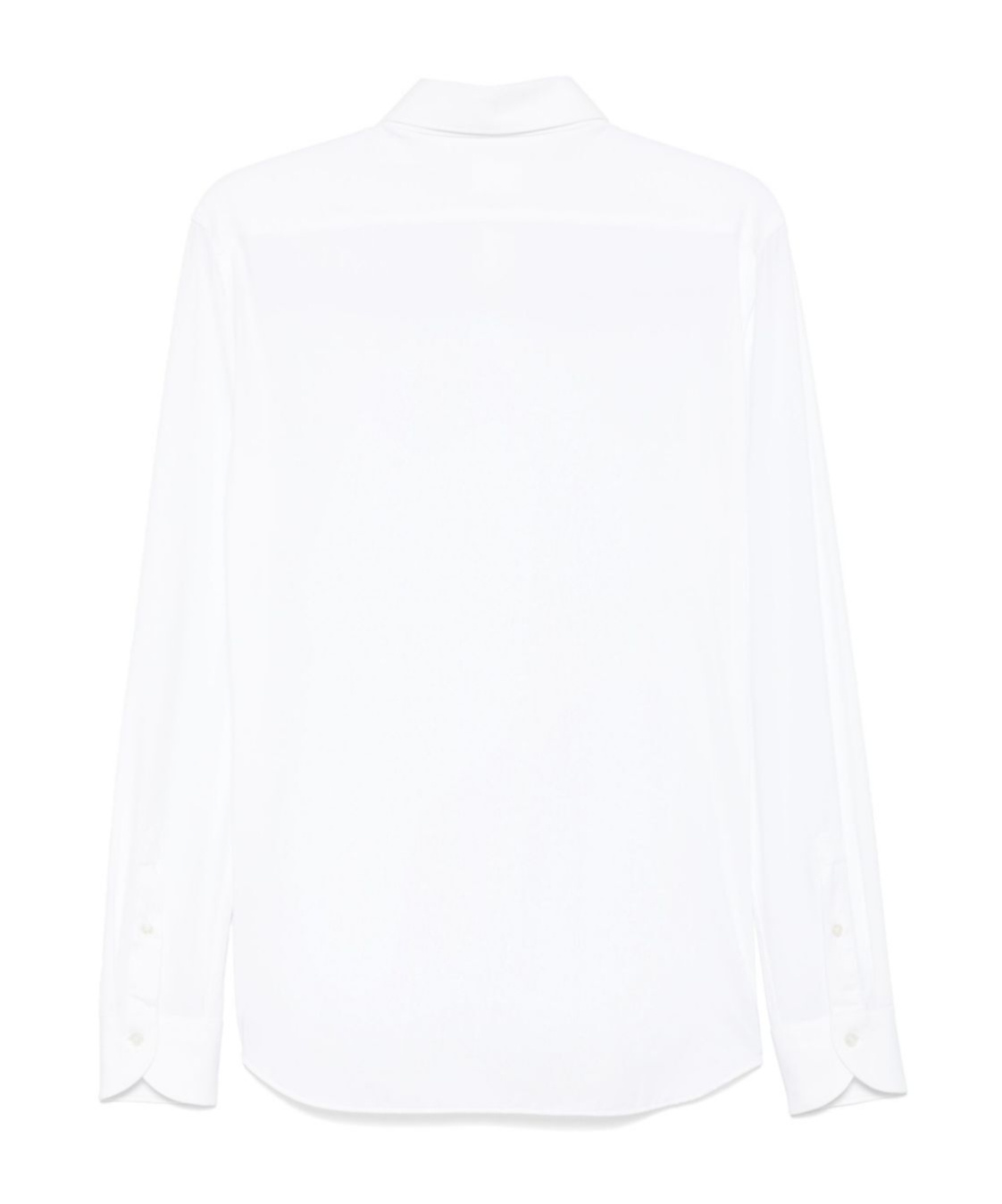 Xacus Button-down White Linen Shirt With Subtle Texture In White