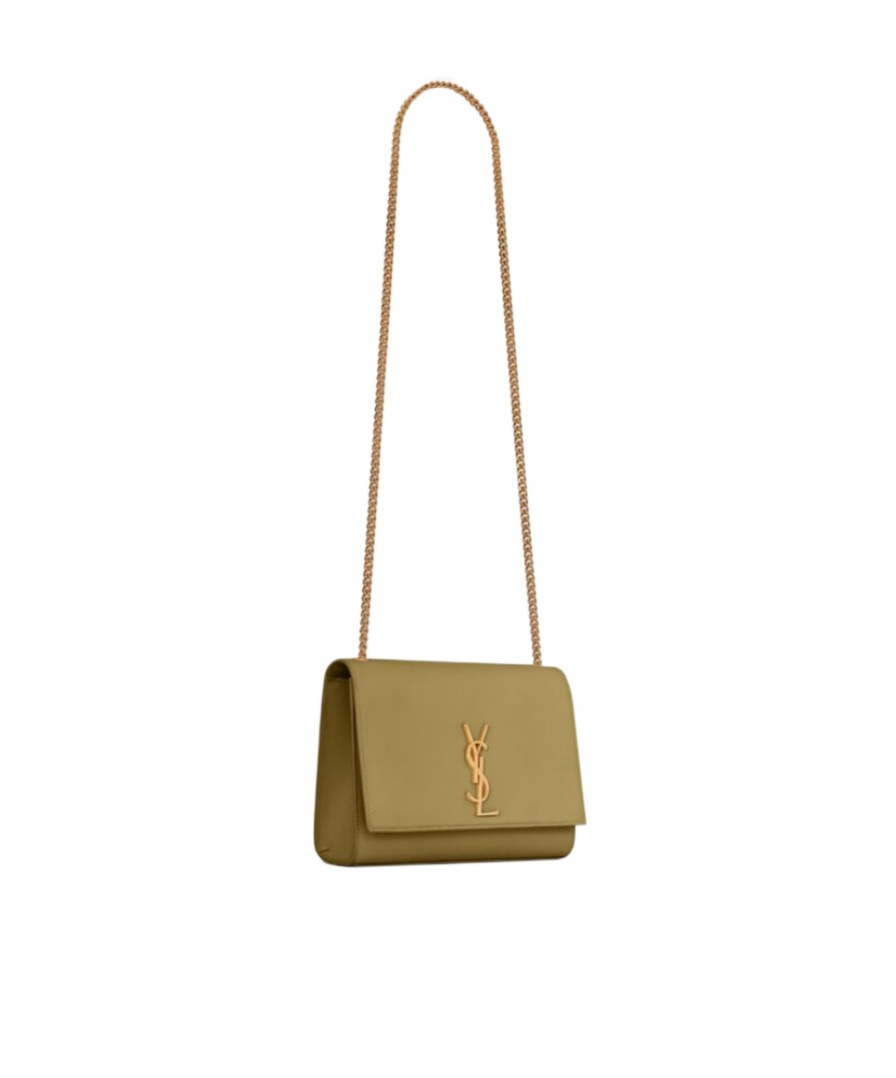 Saint Laurent Kate Leather Crossbody Bag In Green