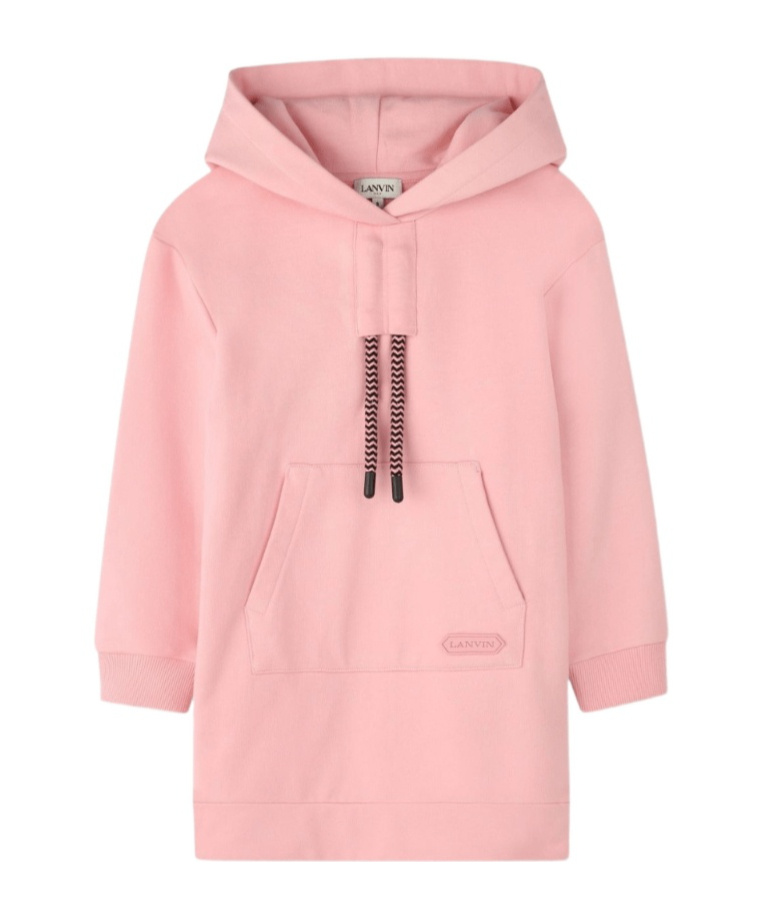 Lanvin Long-sleeved Hooded Dress In Pink