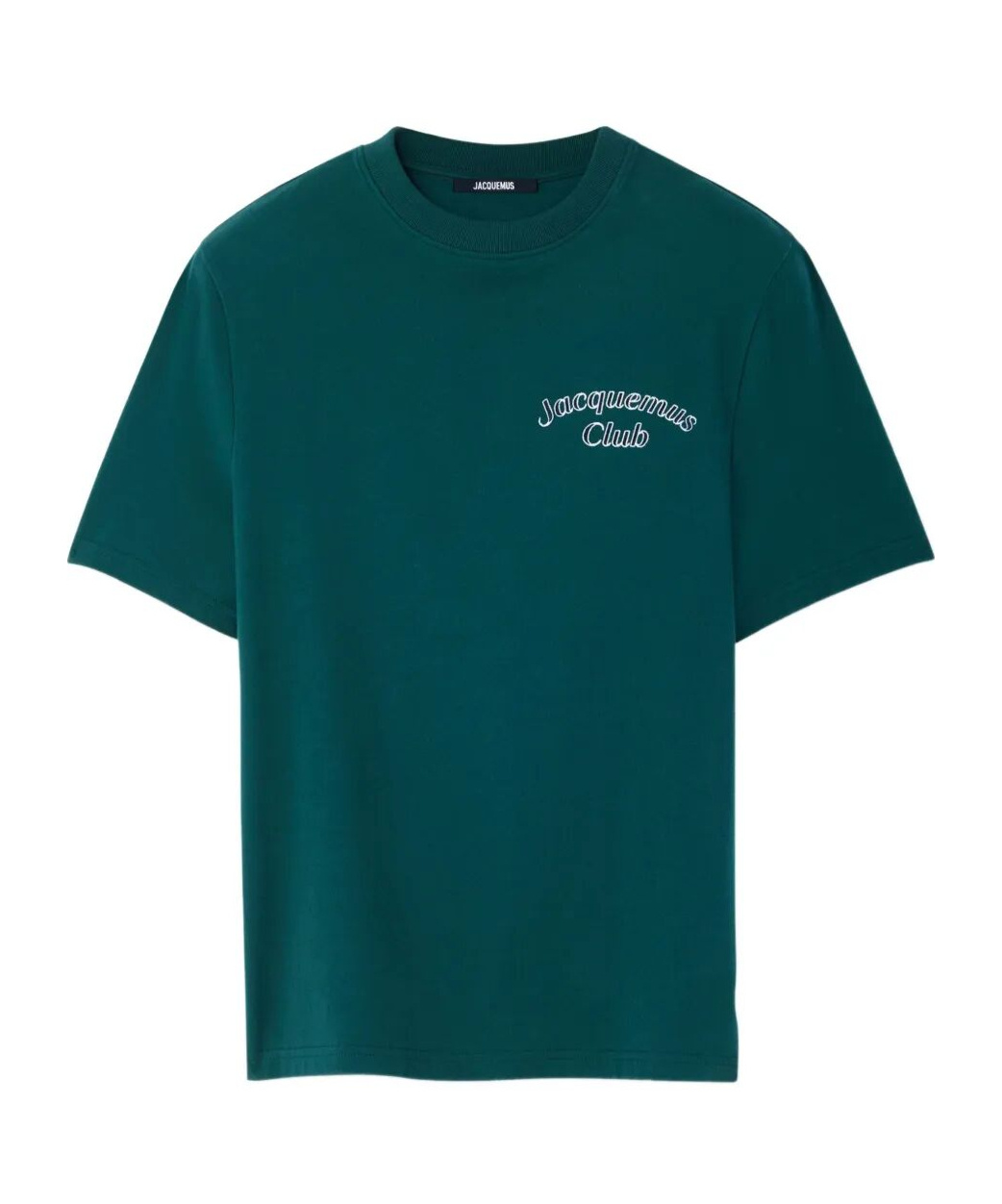 Jacquemus Mens Club Dark Green Embroidered-print Long-sleeve Cotton Shirt In Green