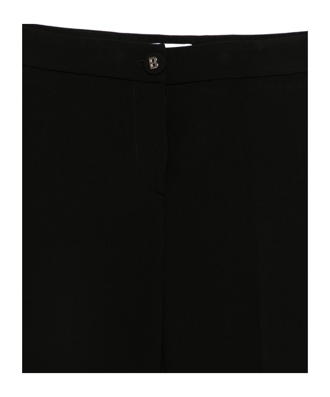 Blugirl Fitted Black Trousers With Flared Hem In Black