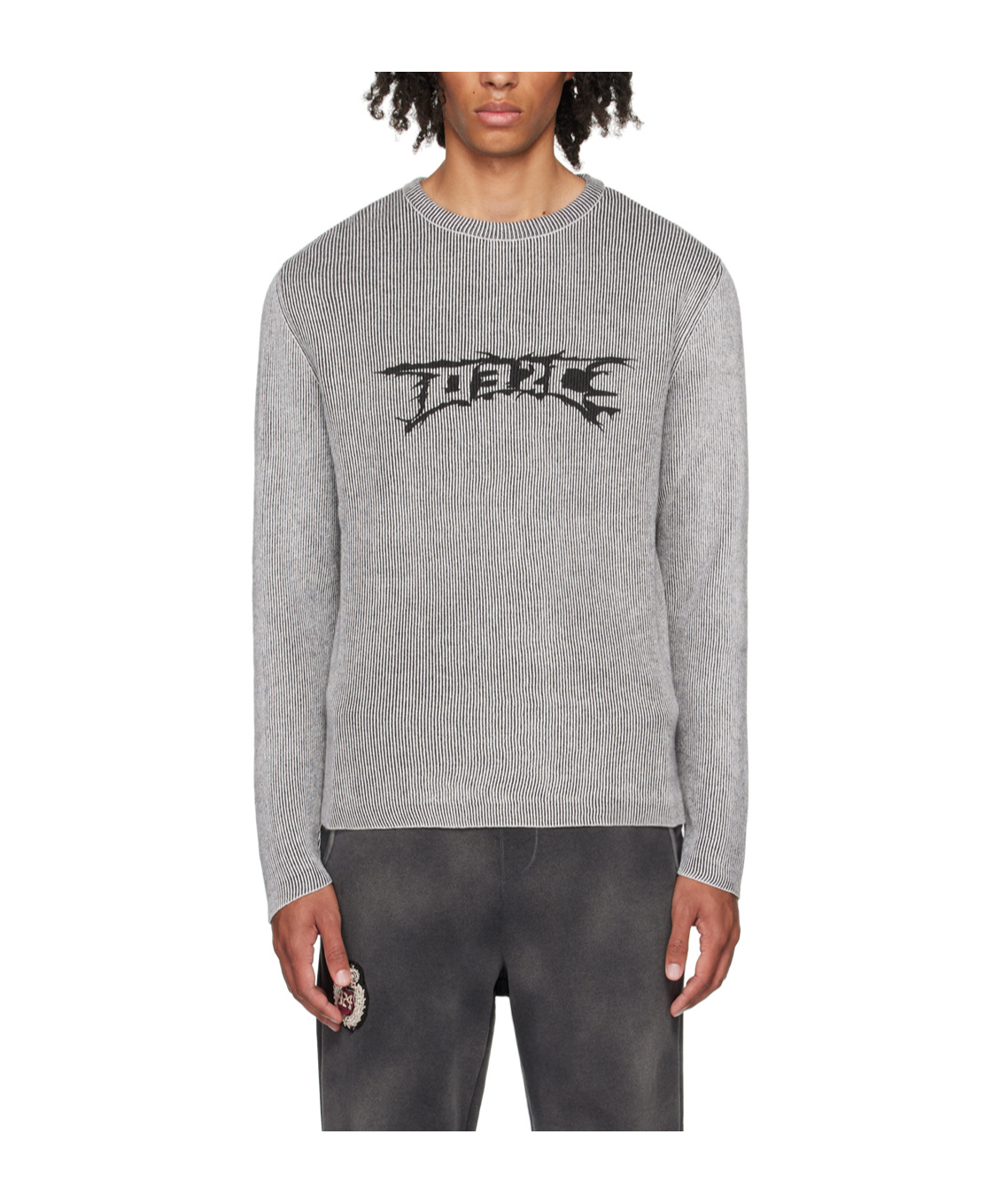 032c Nerve Shatter Sweater In Gray