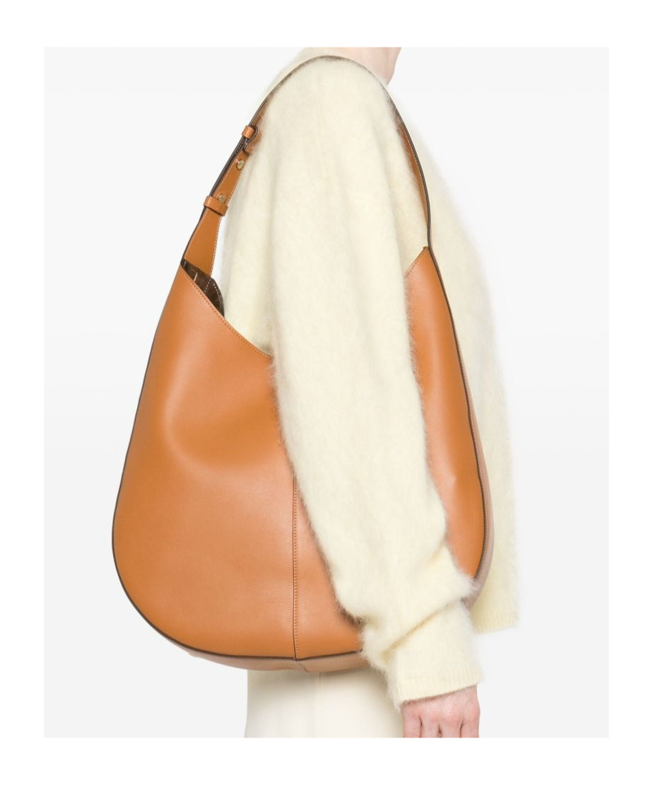 Tod's Di Bag Hobo Logo Detailed Medium Shoulder Bag In Brown