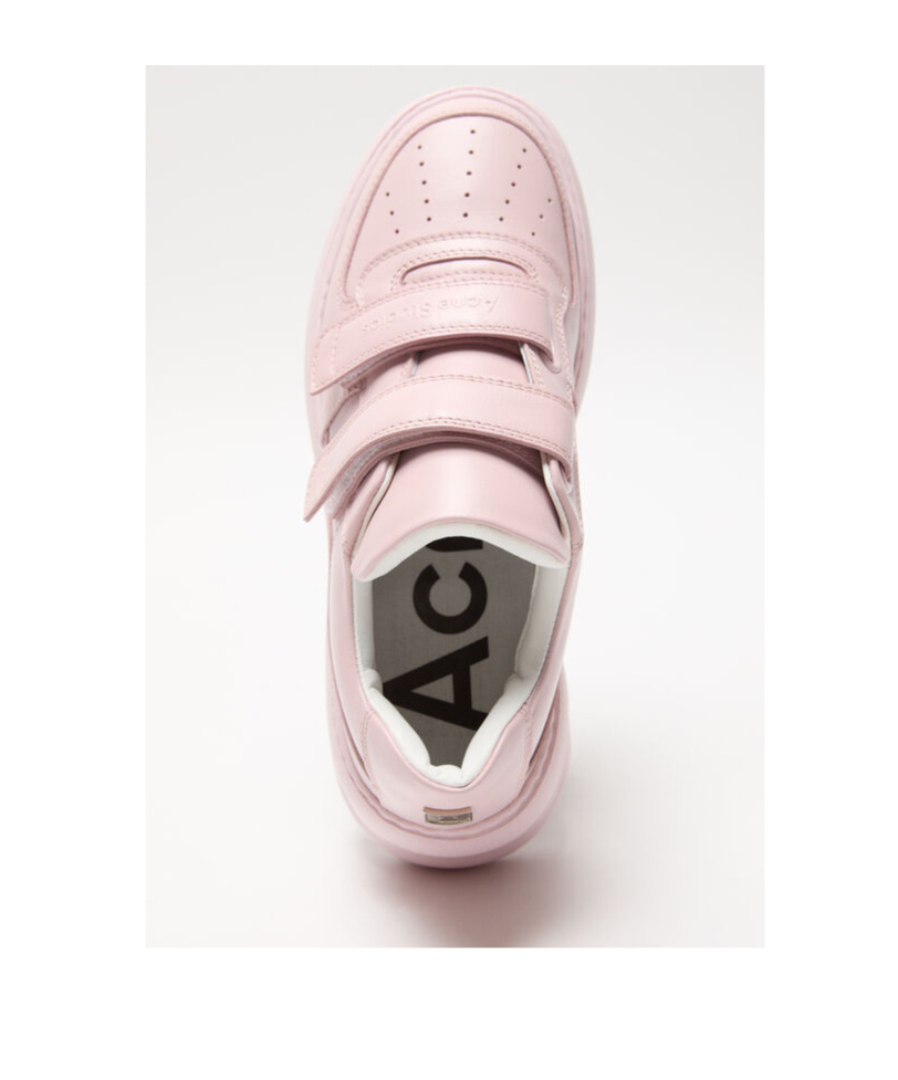 Acne Studios Velcro Strap Platform Sneakers In Pink