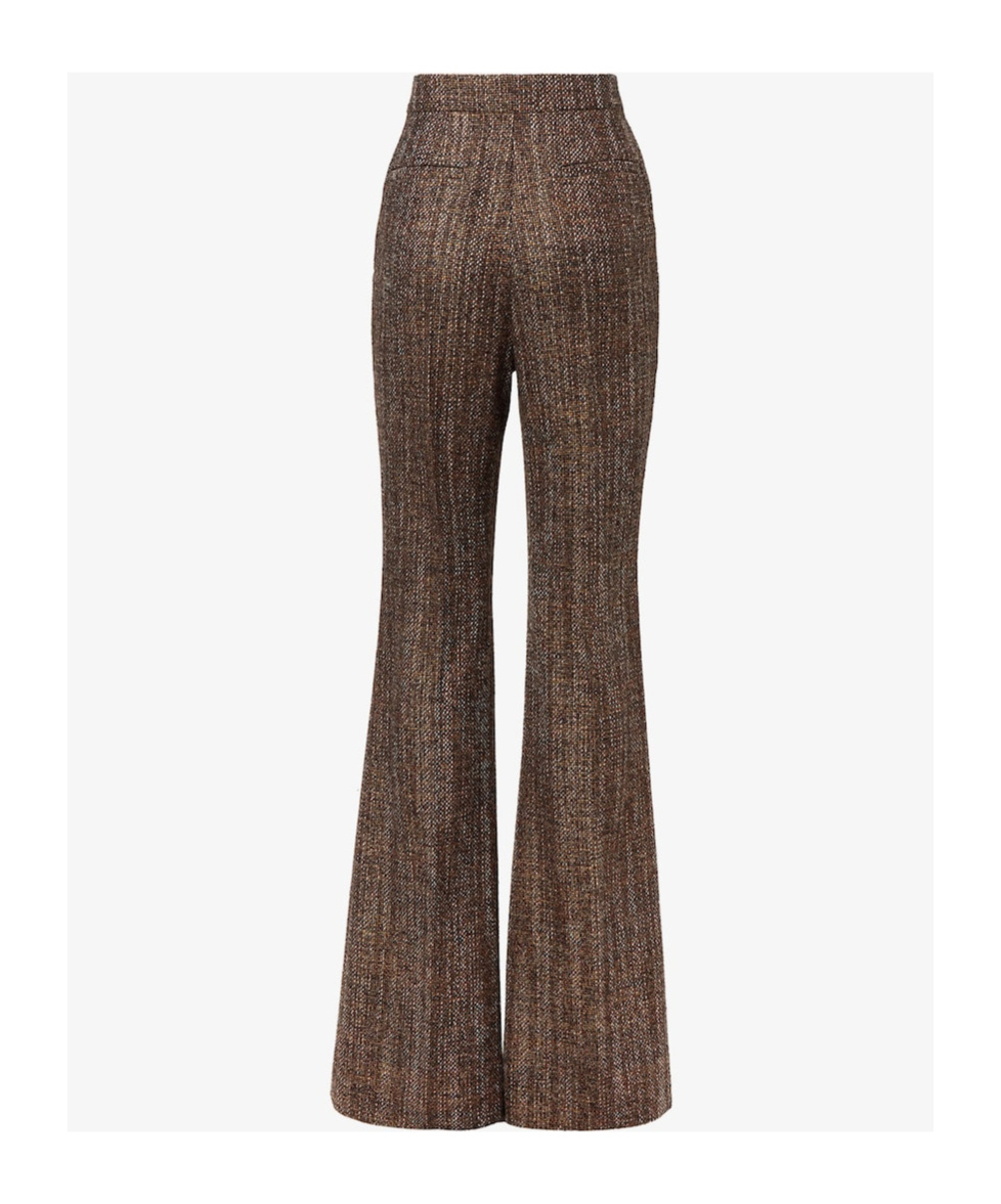 Fendi Rust Wool And Alpaca Pants In Brown