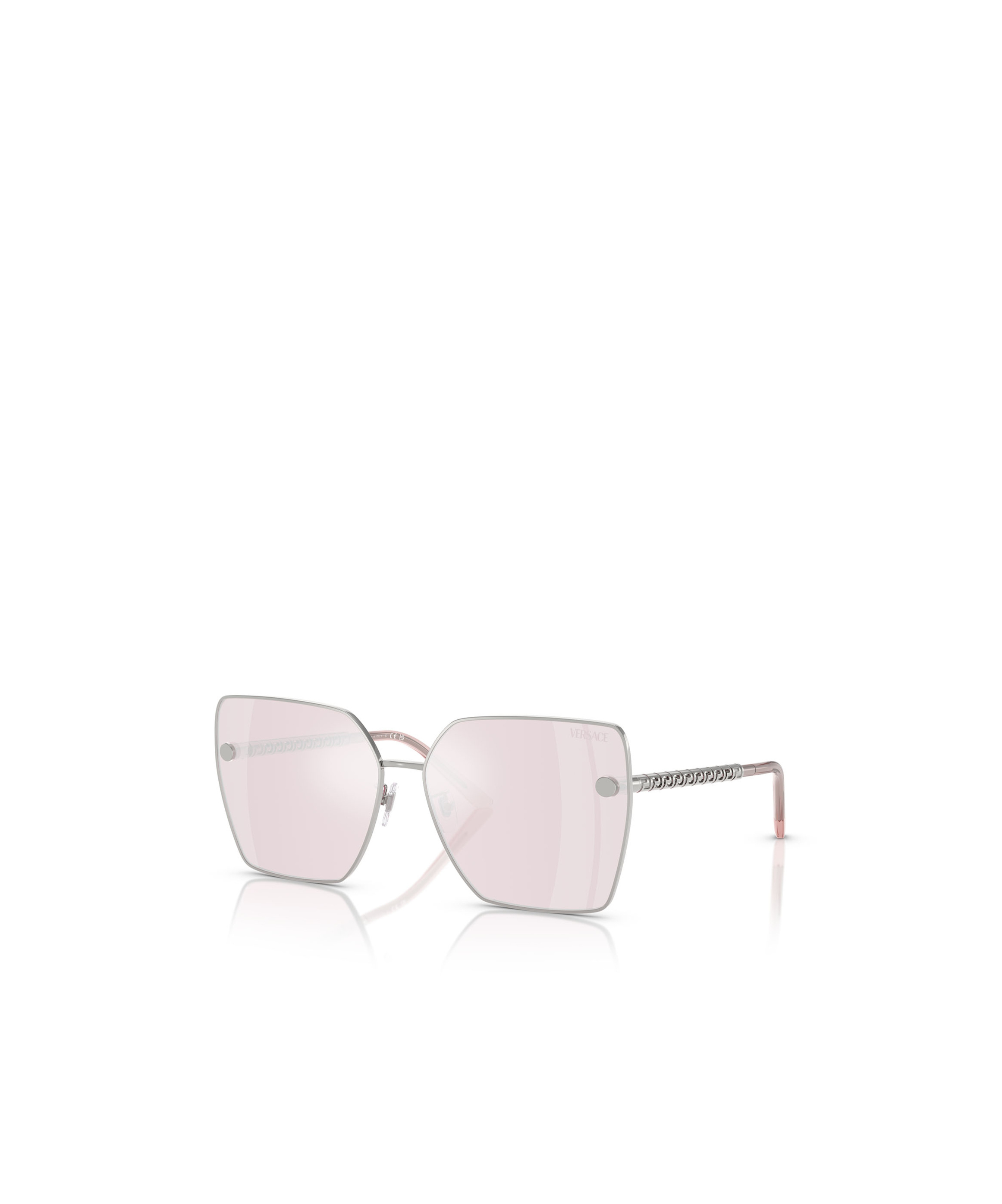 Versace 63mm Oversize Square Sunglasses In Pink