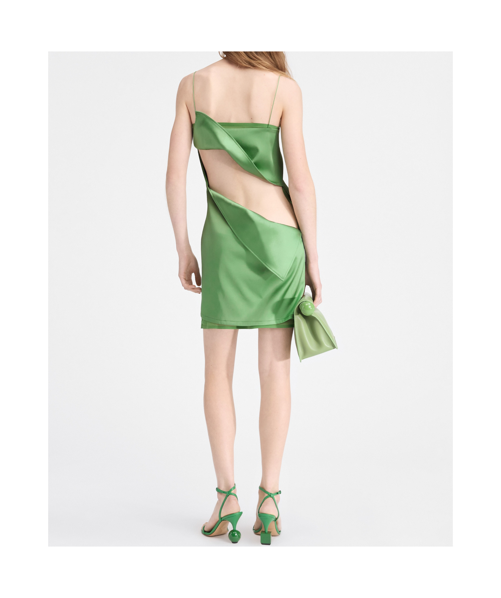 Jacquemus Green La Casa 'la Robe Elica' Minidress In Green